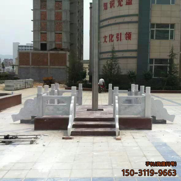 廣場升旗臺(tái)_漢白玉雕花國旗臺(tái)雕塑