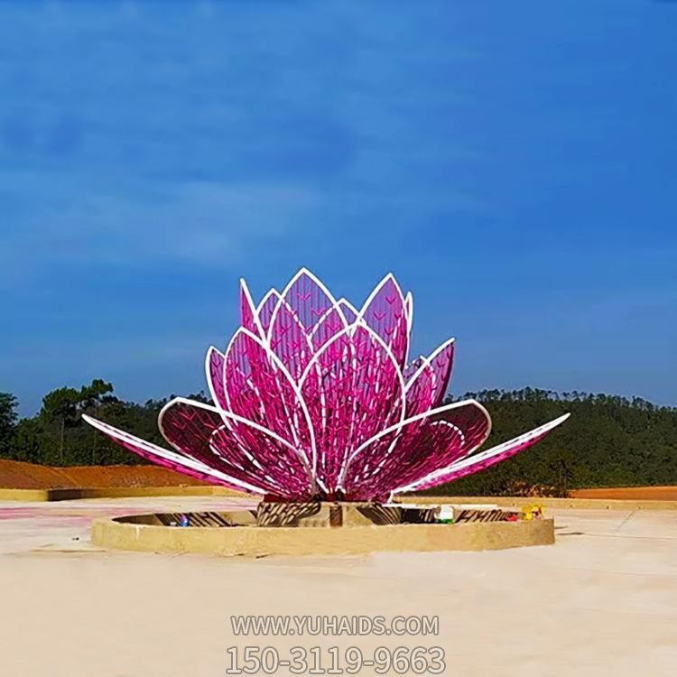 戶外廣場(chǎng)不銹鋼創(chuàng)意景觀蓮花雕塑