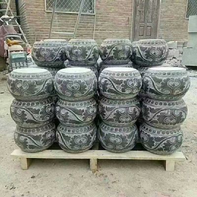青石柱墩，寺廟柱子底部用的石墩子