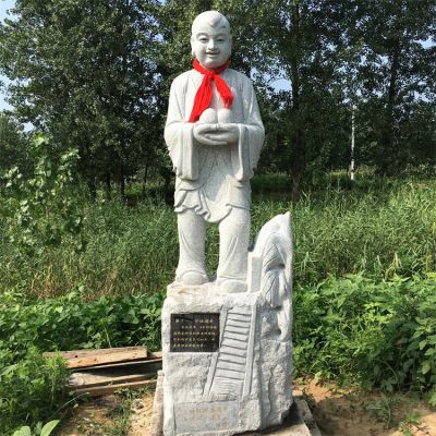 24孝故事人物，懷橘遺親石雕