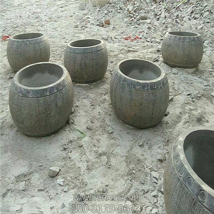 柱墩石，青石柱墩雕塑