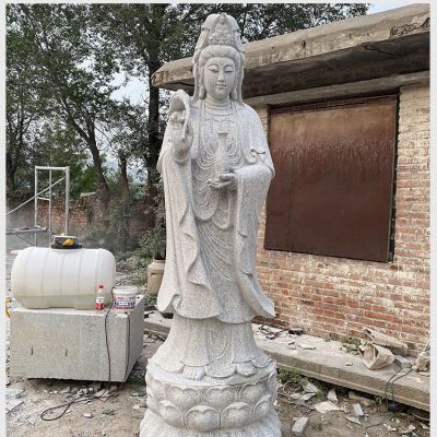 石雕觀音，花崗巖石材精雕佛像