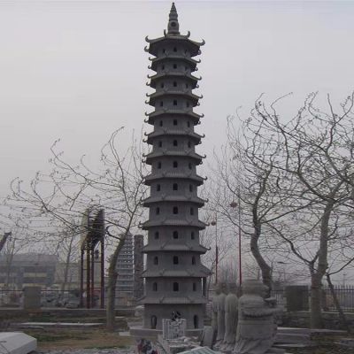戶(hù)外園林大型石雕佛塔雕塑