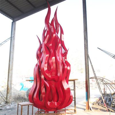 戶(hù)外園林玻璃鋼創(chuàng)意火苗雕塑