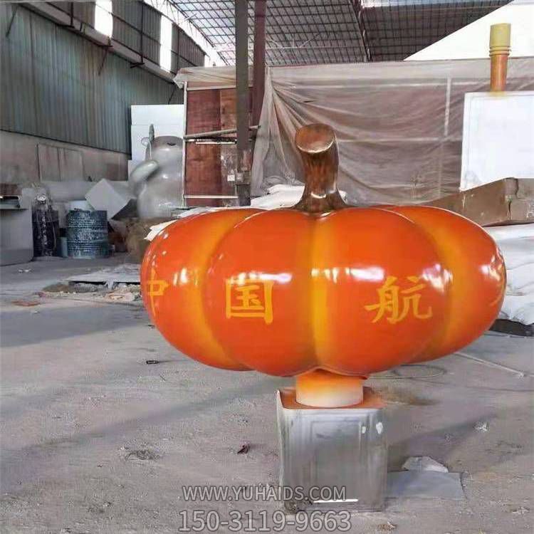 農(nóng)場(chǎng)生態(tài)園林?jǐn)[放玻璃鋼仿真南瓜蔬菜景觀(guān)雕塑