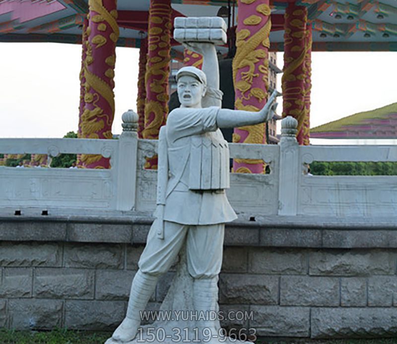 廣場(chǎng)景觀(guān)石雕 董存瑞雕塑