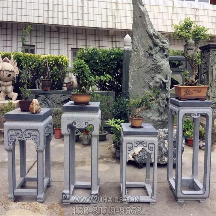 石雕花架盆景臺(tái)體院戶(hù)外 青石中式花架雕塑