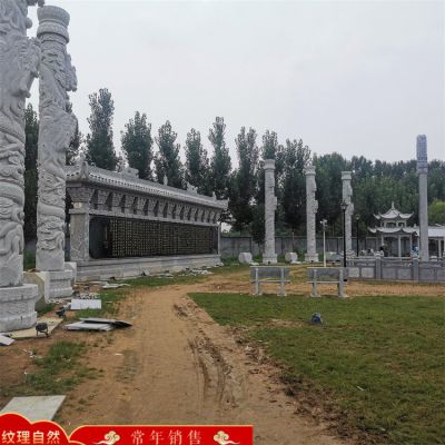 景區(qū)園林石雕龍柱、涼亭、影壁墻，庭院建筑構(gòu)件定制生產(chǎn)