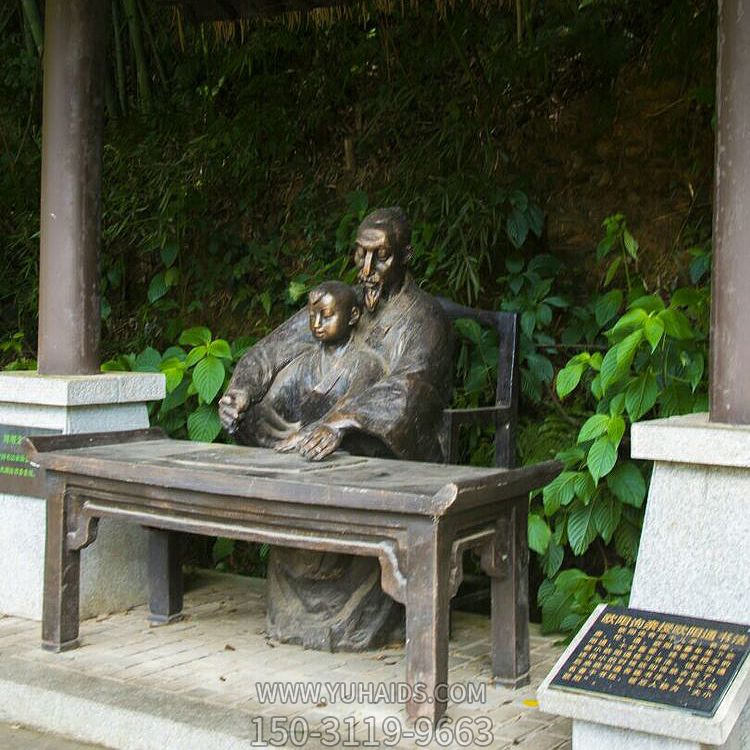 景區(qū)歷史名人荊軻歐陽(yáng)詢(xún)親授書(shū)法玻璃鋼仿雕塑