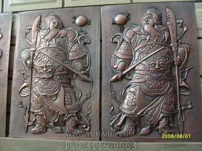鍛銅門(mén)神浮雕壁畫(huà)雕塑