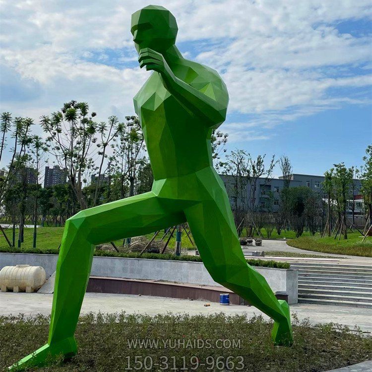 玻璃鋼彩繪幾何抽象運(yùn)動(dòng)人物廣場(chǎng)景觀(guān)小品雕塑