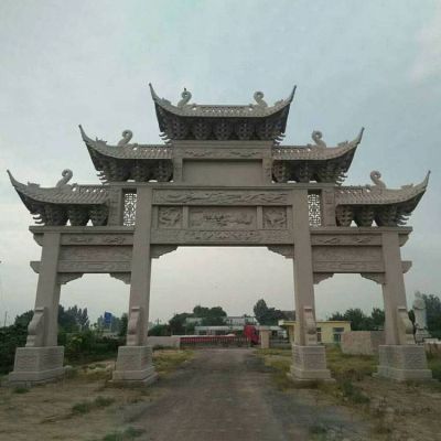 新農(nóng)村石雕牌坊門(mén)樓