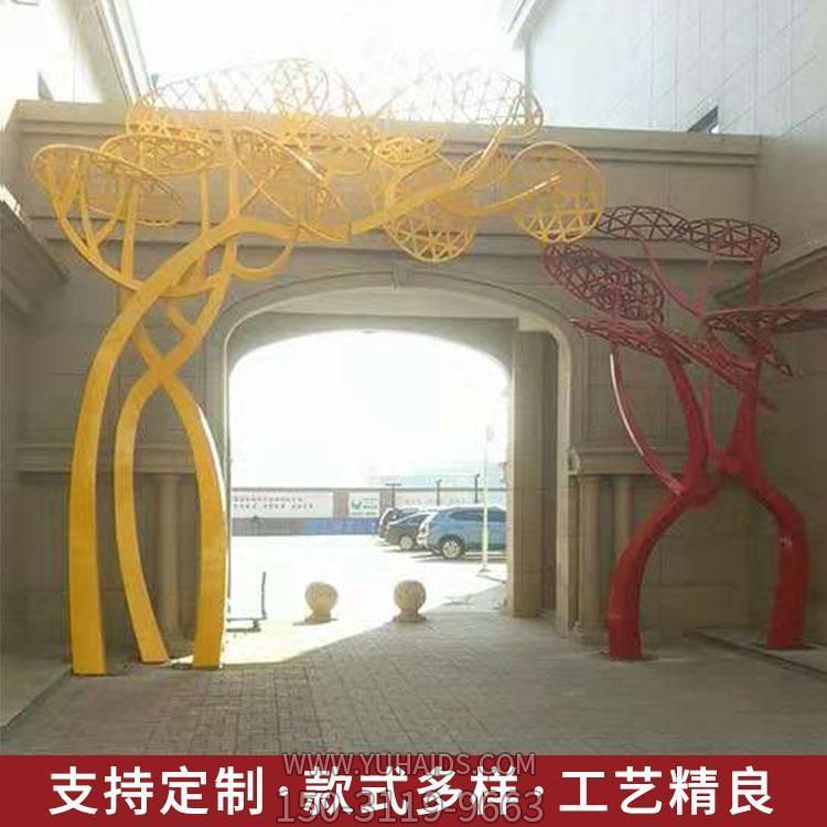 不銹鋼抽象園林景觀樹(shù)雕塑
