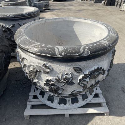 石雕水缸，水盆，荷花盆