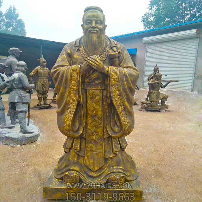 校園廣場(chǎng)銅雕古代名人景觀擺件雕塑