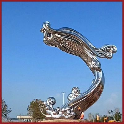 戶外廣場(chǎng)大型不銹鋼抽象園林景觀擺件