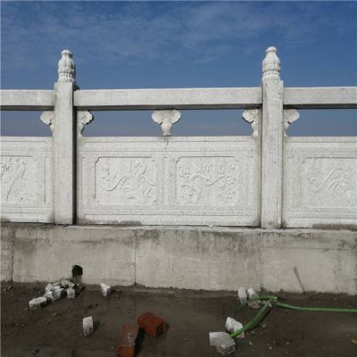 別墅小區(qū)大橋兩側(cè)石頭欄桿 河道石材護欄雕塑