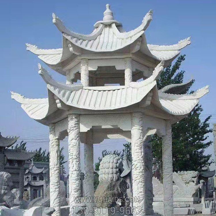 公園戶外大理石石雕雙層中式?jīng)鐾さ袼?>
                                <h2>公園戶外大理石石雕雙層中式?jīng)鐾さ袼?參數(shù)說明</h2>
                                                                        <table>
                                      <tr>
                                        <th>產(chǎn)品標(biāo)題</th>
                                        <td>公園戶外大理石石雕雙層中式?jīng)鐾さ袼?/td>
                                      </tr>
                                      <tr>
                                        <th>發(fā)布時間</th>
                                        <td>2023-06-07 16:51</td>
                                      </tr>
                                      <tr>
                                        <th>價格</th>
                                        <td><span>電話咨詢</td>
                                      </tr>
                                                                              <tr>
                                          <th>雕刻內(nèi)容</th>
                                          <td>涼亭</td>
                                        </tr>
                                                                              <tr>
                                          <th>應(yīng)用場所</th>
                                          <td>公園</td>
                                        </tr>
                                                                              <tr>
                                          <th>制作材質(zhì)</th>
                                          <td>石雕、大理石、石雕</td>
                                        </tr>
                                                                          </table>
                                <h2>公園戶外大理石石雕雙層中式?jīng)鐾さ袼?詳細(xì)說明</h2>
                                <p>玉海雕塑是一家綜合性的雕塑公司，擁有多款公園戶外大理石石雕雙層中式?jīng)鐾さ袼苣Ｐ?，可加工定制多種公園戶外大理石石雕雙層中式?jīng)鐾さ袼?，支持材質(zhì)、樣式、風(fēng)格、尺寸大小等方面的調(diào)整修改定制。我們所加工制作的公園戶外大理石石雕雙層中式?jīng)鐾さ袼苜|(zhì)優(yōu)價廉，遍布全國多個省市地區(qū)，想要了解更多案例圖片，請電話或微信咨詢。材質(zhì)、大小、樣式等都可以按需定制，還可根據(jù)您提供給的公園戶外大理石石雕雙層中式?jīng)鐾さ袼軜訄D進行制作！如有相關(guān)需求，歡迎致電（微信同號）：<span>150-3119-9663</span></p>
                                                                <div   class=