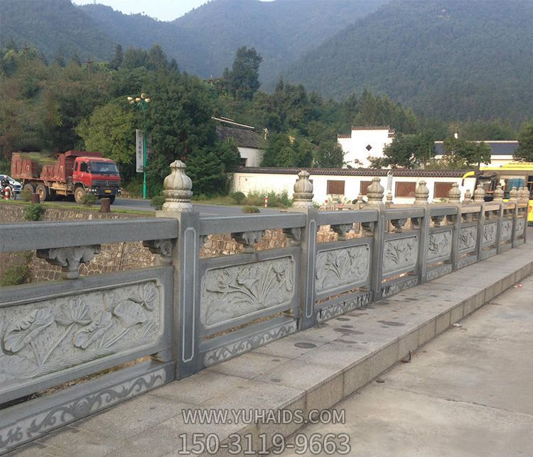 景點河道石橋青石護(hù)欄雕塑