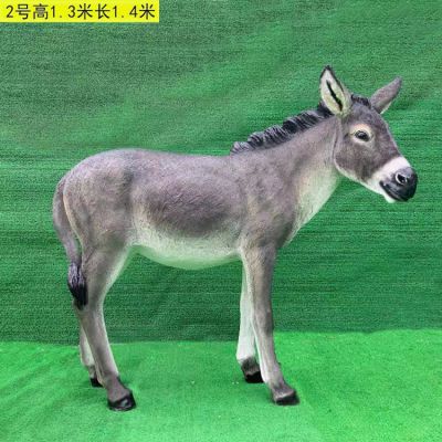 毛驢，玻璃鋼仿真動物雕塑