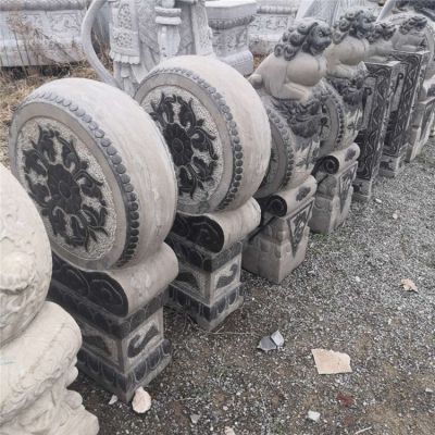抱鼓石，青石仿古門(mén)墩
