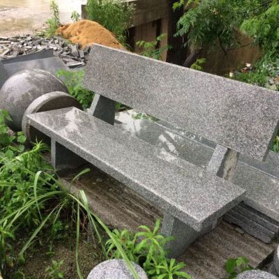 花崗巖石椅子，公園園林露天椅子