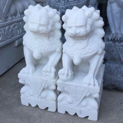 獅子雕塑，戶外園林庭院門口擺放鎮(zhèn)宅獅子