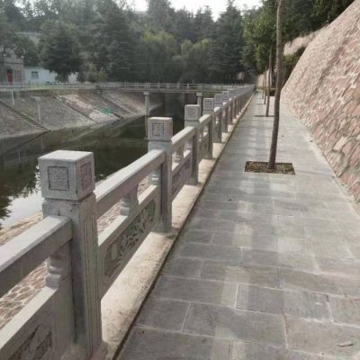城市河道護(hù)欄石欄桿，花崗巖石刻欄桿