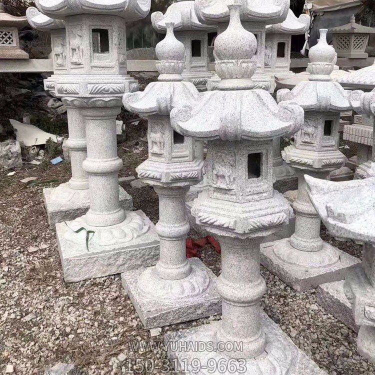 花崗巖石雕燈，中國傳統(tǒng)古建照明燈籠雕塑