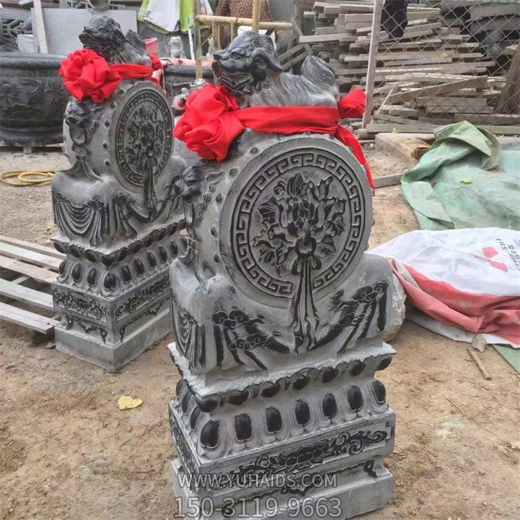 青石石雕園林戶(hù)外園林景觀鎮(zhèn)宅抱鼓石雕塑