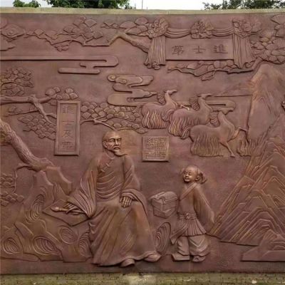 浮雕古代人物景觀銅雕壁畫(huà)