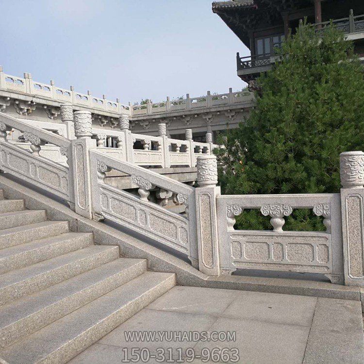 景點(diǎn)寺院古建天然石材大理石雕刻樓梯臺階防護(hù)欄桿欄板雕塑
