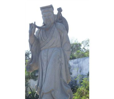 戶(hù)外景區(qū)大理石石雕摸胡子的呂洞賓雕塑