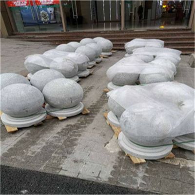 花崗巖芝麻白廣場(chǎng)道路交通擋車擋路阻車圓球、景觀石