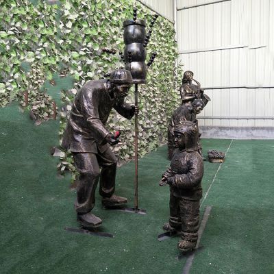 糖葫蘆，民俗生活情景雕塑