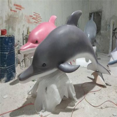 公園戶(hù)外玻璃鋼海豚雕塑