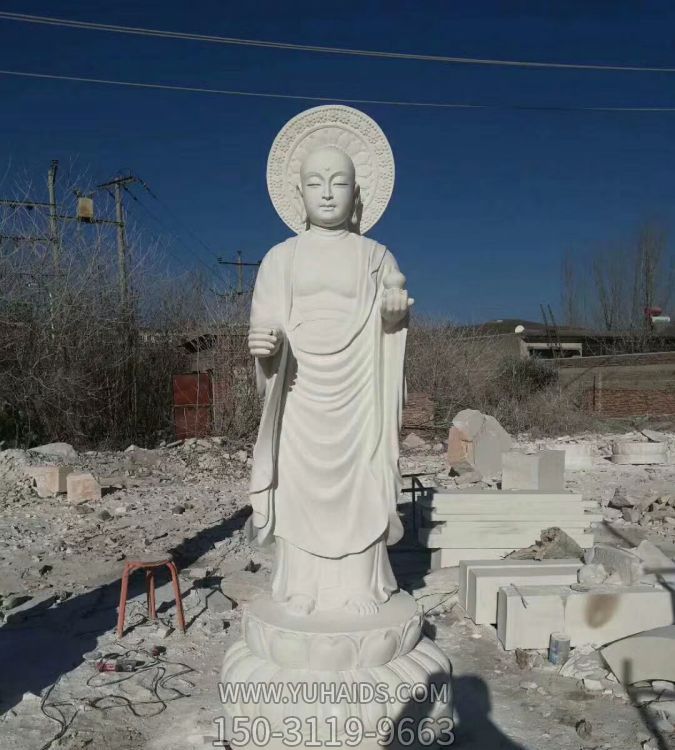 寺廟大型戶(hù)外景區(qū)大理石石雕觀音菩薩雕塑