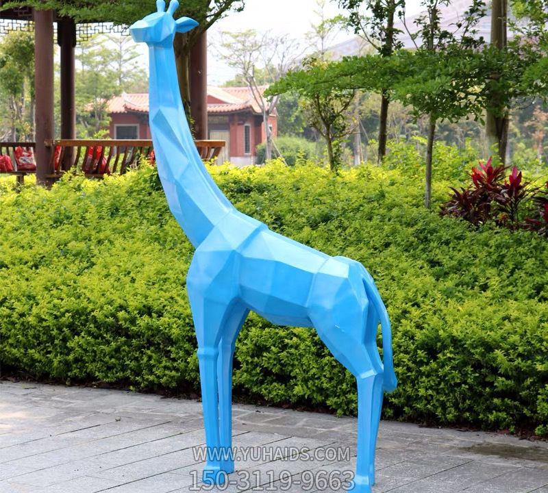 公園景觀大型裝飾品擺件玻璃鋼藍(lán)色長(zhǎng)頸鹿雕塑 公園景觀大型裝飾品擺件玻璃鋼藍(lán)色長(zhǎng)頸鹿雕塑