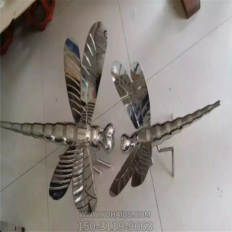 不銹鋼戶(hù)外園林花園抽象蜻蜓雕塑