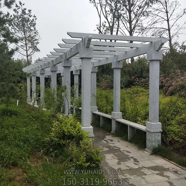 大理石花架，公園過道花架子雕塑