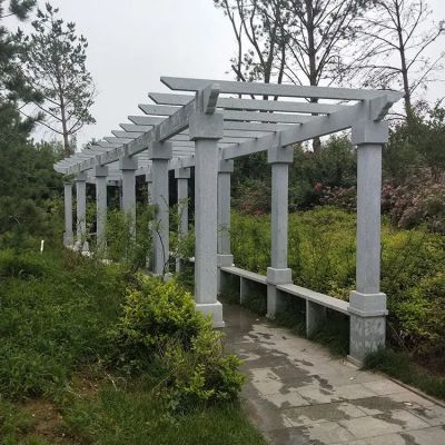 大理石花架，公園過道花架子
